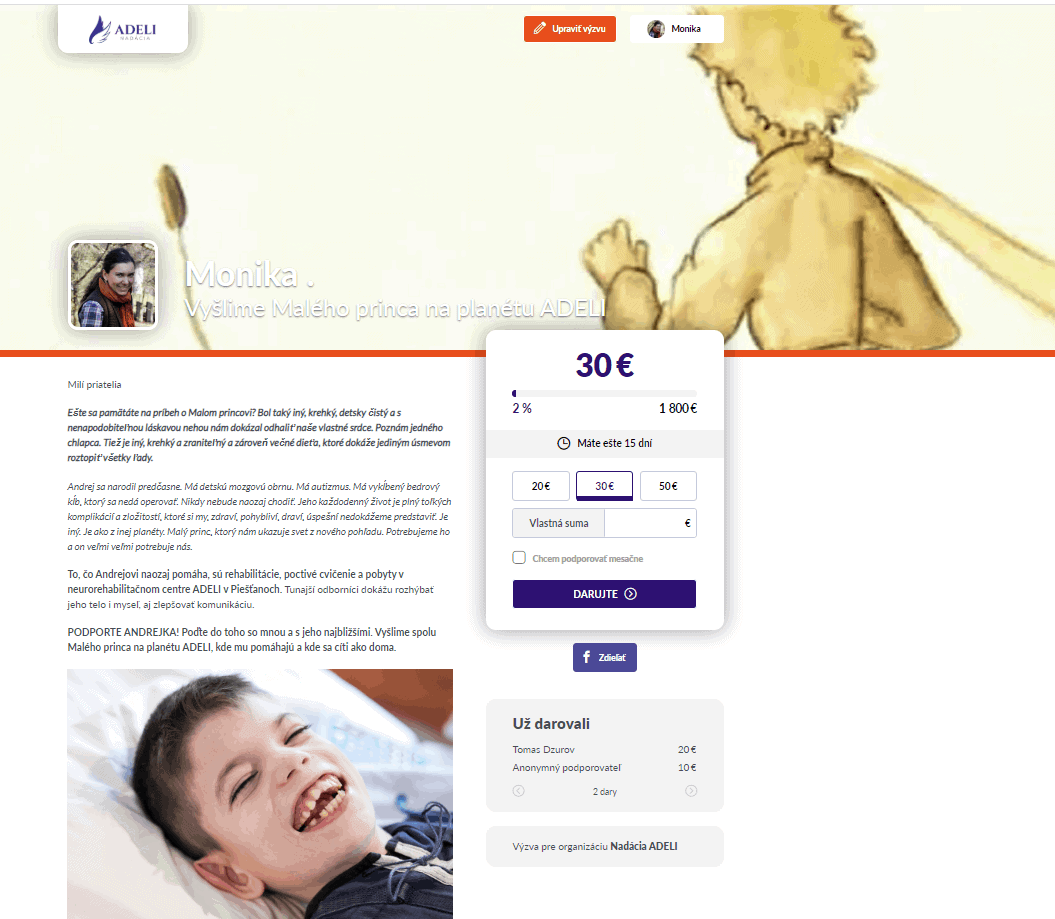 Darcovská výzva pre Nadáciu ADELI